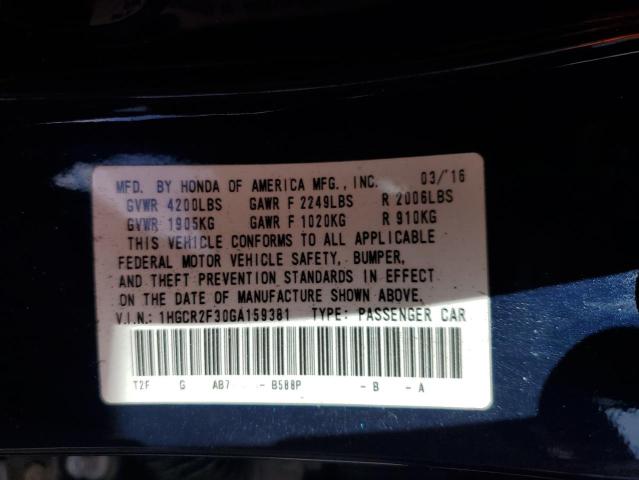 2016 Honda Accord Lx VIN: 1HGCR2F30GA159381 Lot: 44863194