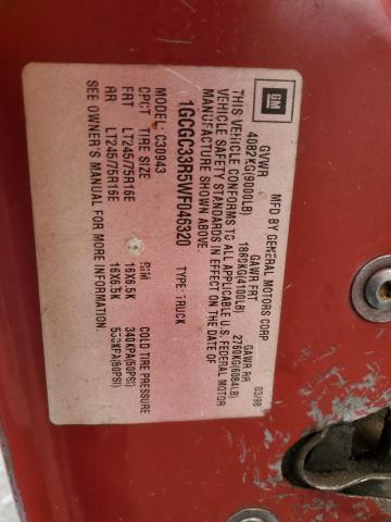 1998 Chevrolet Gmt-400 C3500 VIN: 1GCGC33R5WF046320 Lot: 45320794