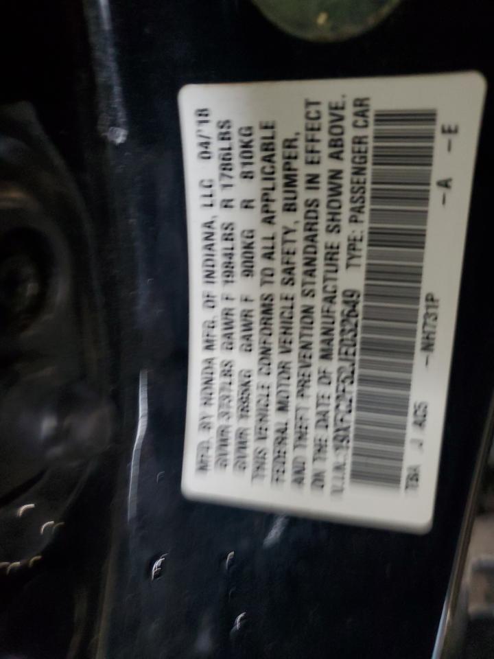 19XFC2F52JE032649 HONDA CIVIC 2018
