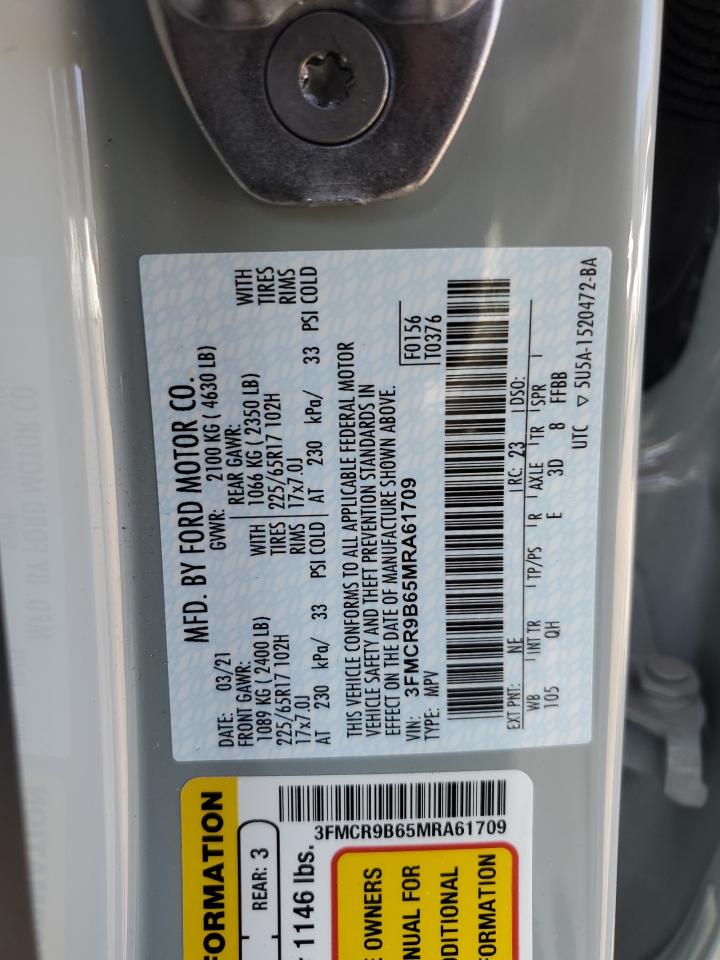 3FMCR9B65MRA61709 FORD BRONCO 2021