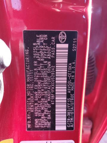 2012 Toyota Camry Base VIN: 4T1BF1FKXCU529342 Lot: 48692824