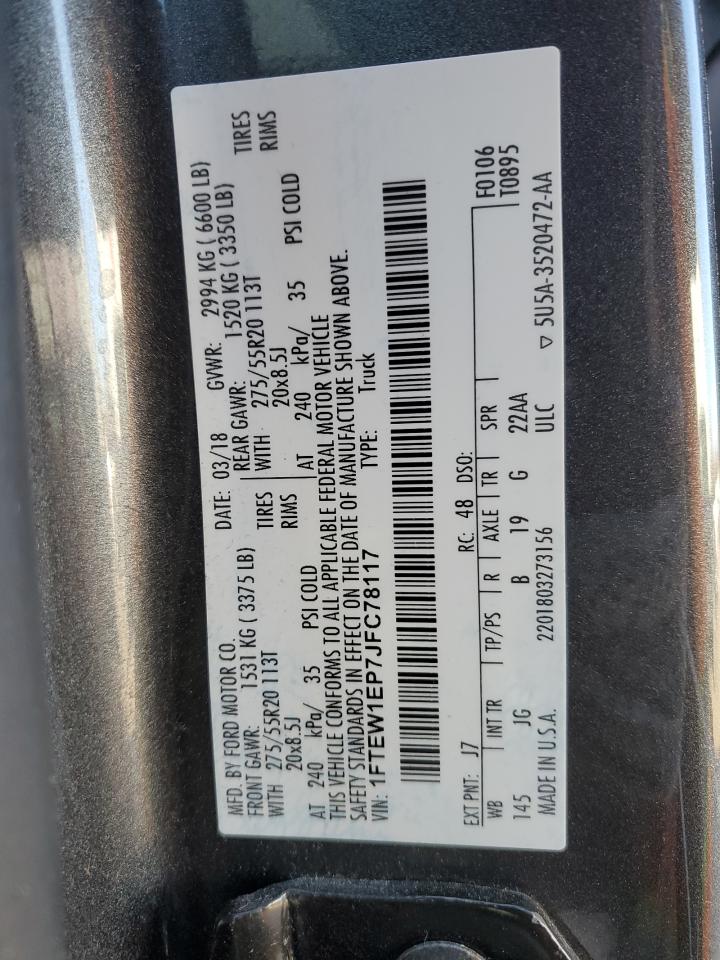 1FTEW1EP7JFC78117 FORD F-150 2018