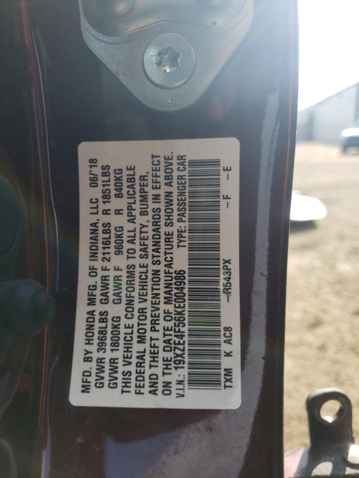 19XZE4F56KE004986 HONDA INSIGHT 2019