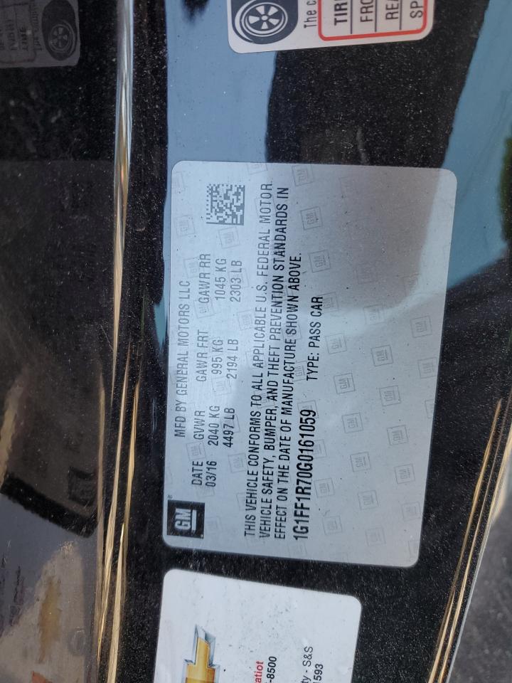 1G1FF1R70G0161059 CHEVROLET CAMARO 2016
