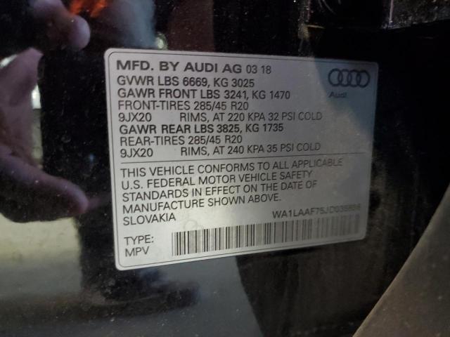 VIN WA1LAAF75JD035898 2018 Audi Q7, Premium Plus no.12