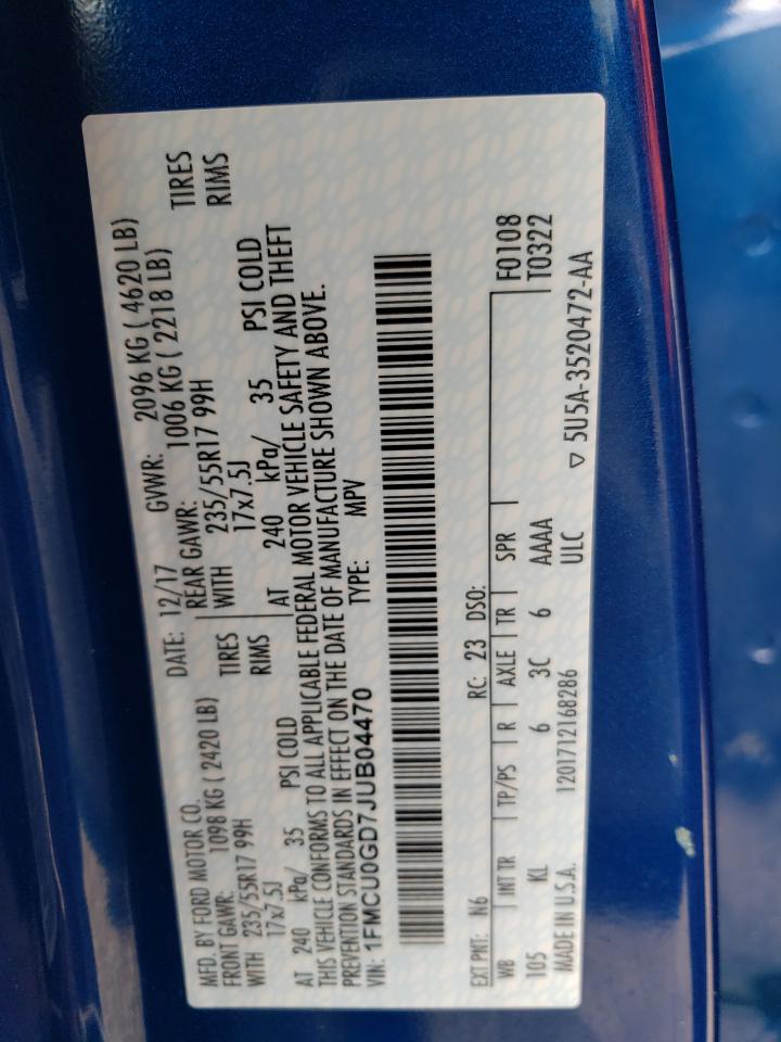 1FMCU0GD7JUB04470 FORD ESCAPE 2018