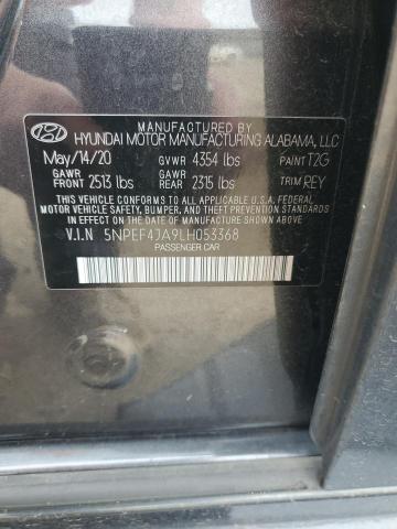 VIN 5NPEF4JA9LH053368 Hyundai Sonata SEL 2020 12