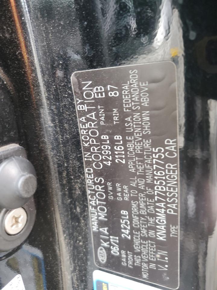 KNAGM4A77B5167755 2011 Kia Optima Lx