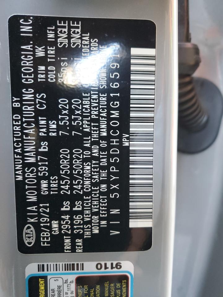 5XYP5DHC0MG165911 KIA TELLURIDE 2021