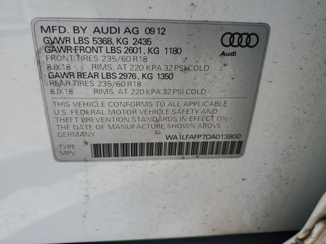 VIN WA1LFAFP7DA013800 2013 Audi Q5, Premium Plus no.13