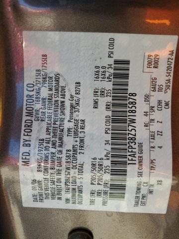 2007 Ford Focus St VIN: 1FAFP38Z57W185878 Lot: 47340044