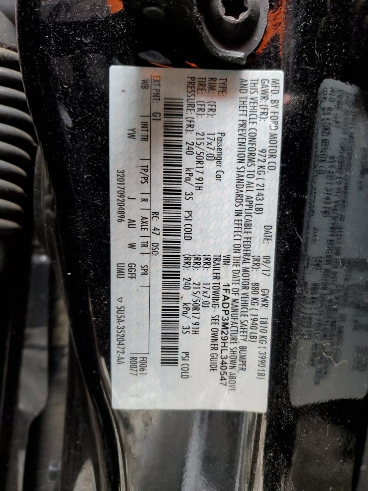 1FADP3M29HL340547 FORD FOCUS 2017