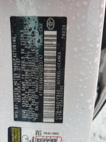 2007 Toyota Camry Ce VIN: 4T1BE46K67U723747 Lot: 45392714