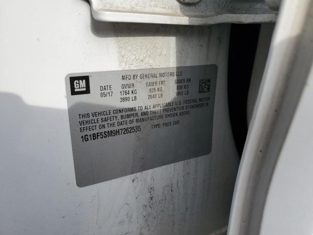 2017 Chevrolet Cruze Premier VIN: 1G1BF5SM9H7262535 Lot: 48747324