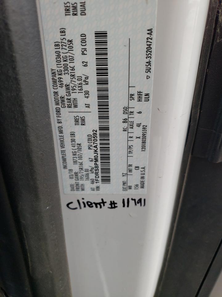 1FDRS8PM0JKA70592 FORD TRANSIT 2018