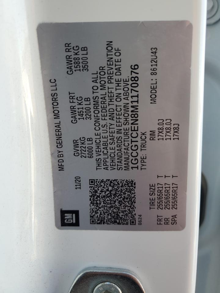 1GCGTCEN8M1170876 CHEVROLET COLORADO 2021