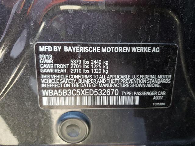 VIN WBA5B3C5XED532670 2014 BMW 5 Series, 535 XI no.12