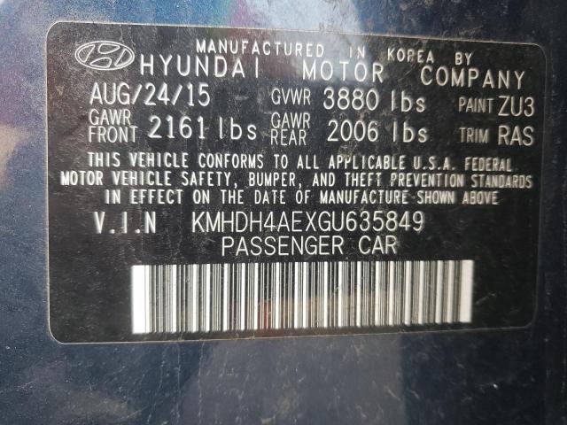 2016 HYUNDAI ELANTRA SE - KMHDH4AEXGU635849