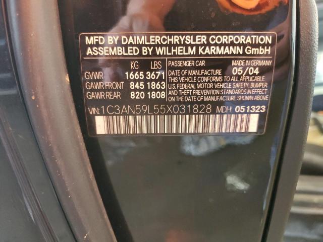 2005 Chrysler Crossfire VIN: 1C3AN59L55X031828 Lot: 45758494