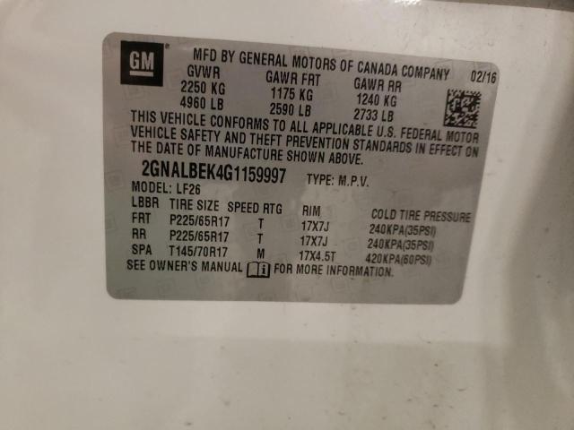 2016 Chevrolet Equinox Ls VIN: 2GNALBEK4G1159997 Lot: 48798834