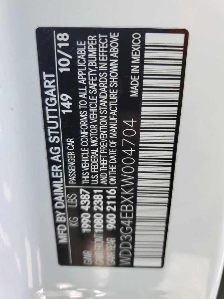 WDD3G4EBXKW004704 2019 Mercedes-Benz A 220