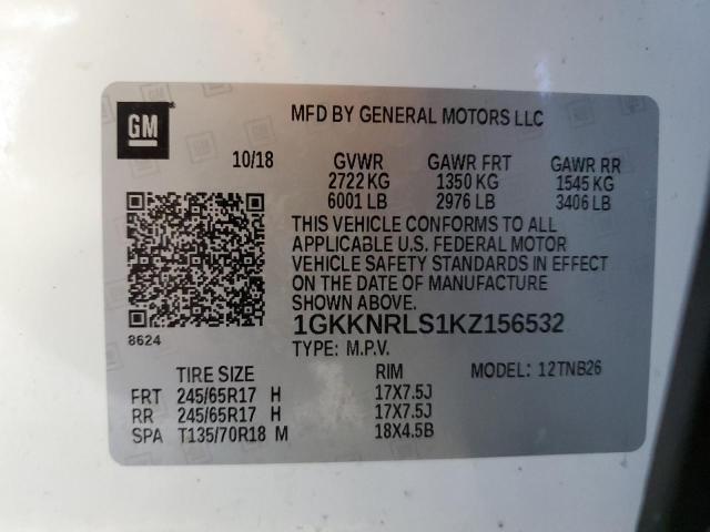 2019 GMC ACADIA SLE - 1GKKNRLS1KZ156532