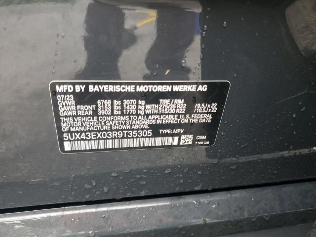 2024 BMW X6 M60I - 5UX43EX03R9T35305