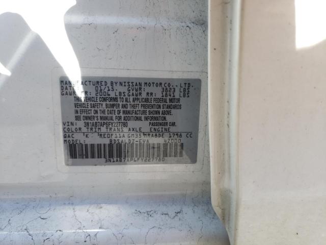 2015 Nissan Sentra S VIN: 3N1AB7AP6FY227780 Lot: 47968834