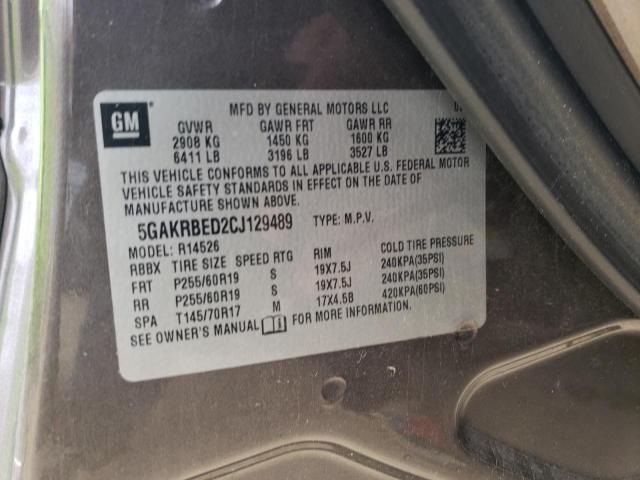 2012 BUICK ENCLAVE - 5GAKRBED2CJ129489
