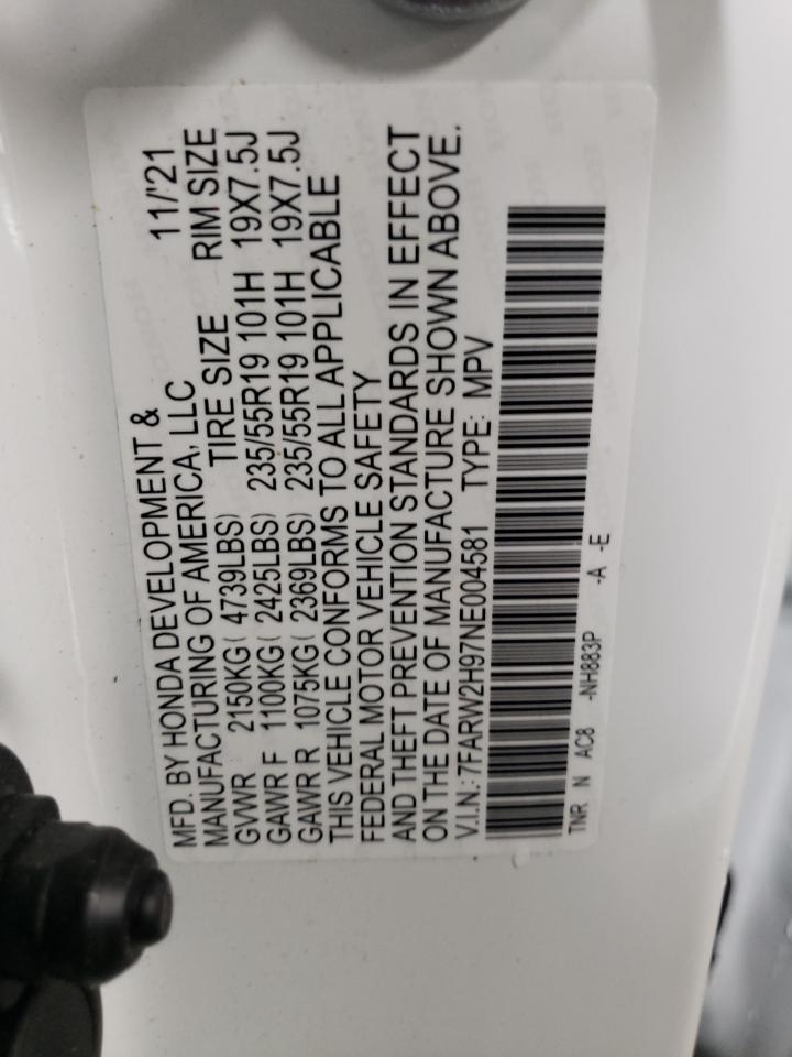 7FARW2H97NE004581 HONDA CRV 2022