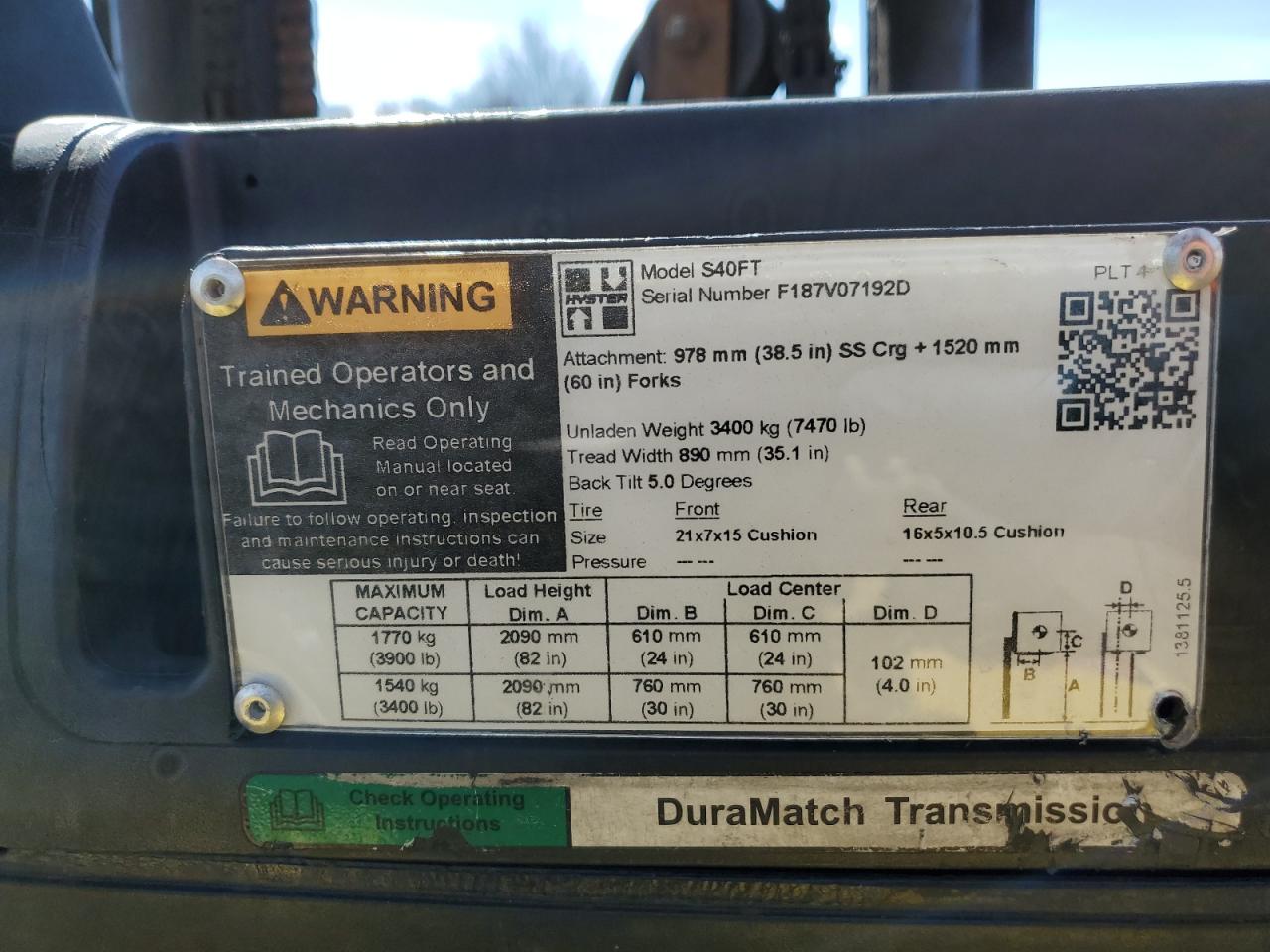 Lot #2414264184 2006 HYST FORKLIFT