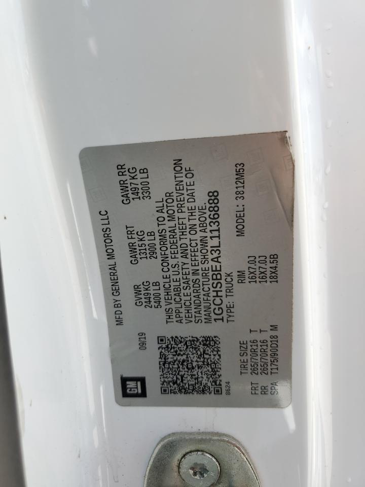 1GCHSBEA3L1136888 CHEVROLET COLORADO 2020