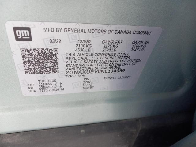 2022 CHEVROLET EQUINOX LT - 2GNAXUEV0N6134959