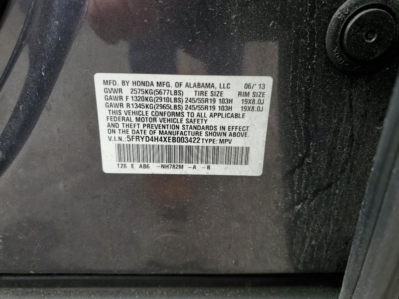 5FRYD4H4XEB003422 2014 Acura Mdx Technology