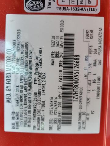 2009 Ford Mustang VIN: 1ZVHT80NX95126688 Lot: 46485744