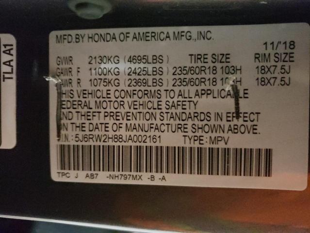 2018 HONDA CR-V EXL - 5J6RW2H88JA002161