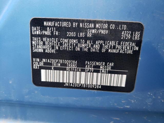 2011 Nissan Leaf Sv VIN: JN1AZ0CP7BT009284 Lot: 39191835