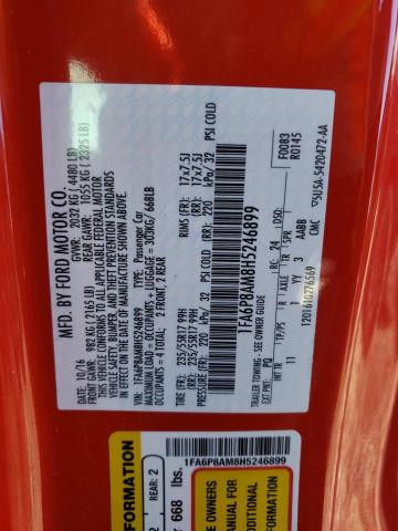 2017 Ford Mustang VIN: 1FA6P8AM8H5246899 Lot: 48806874