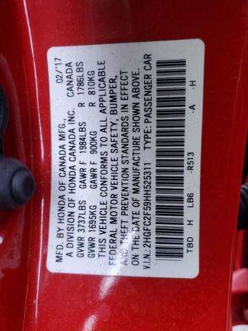 2HGFC2F59HH525311 2017 Honda Civic Lx