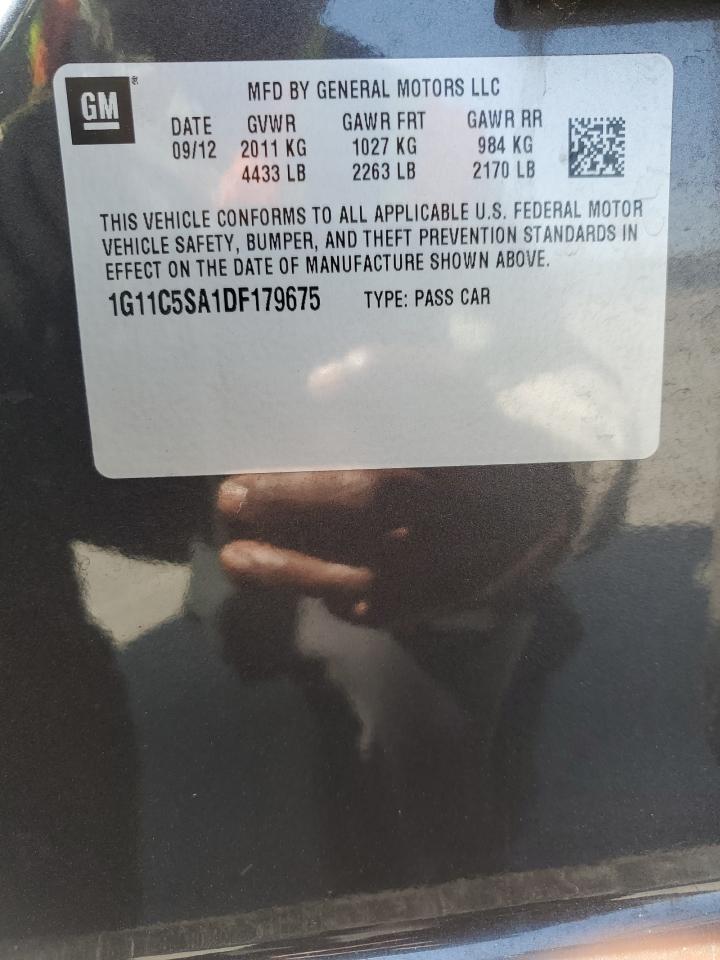 1G11C5SA1DF179675 2013 Chevrolet Malibu 1Lt