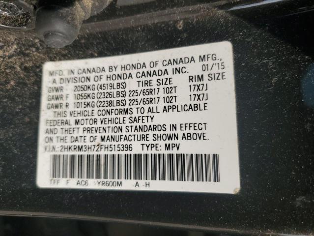 2015 Honda Cr-V Exl VIN: 2HKRM3H72FH515396 Lot: 47605054