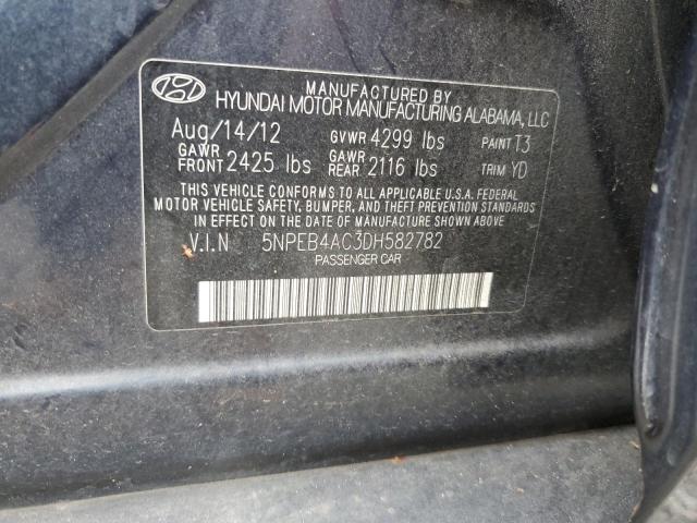 5NPEB4AC3DH582782 2013 Hyundai Sonata Gls