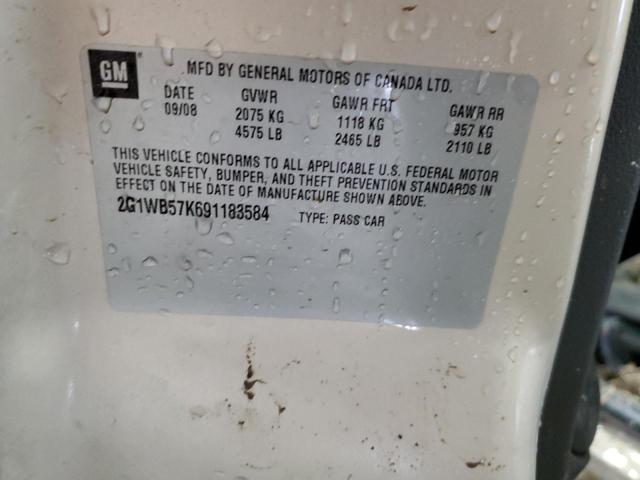 2009 Chevrolet Impala Ls VIN: 2G1WB57K691183584 Lot: 46626724
