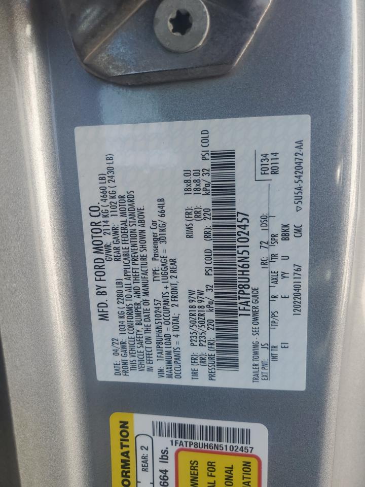 1FATP8UH6N5102457 FORD ALL Models 2022