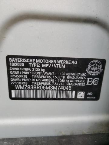 2021 Mini Cooper S Countryman All4 VIN: WMZ83BR06M3M74046 Lot: 47848574