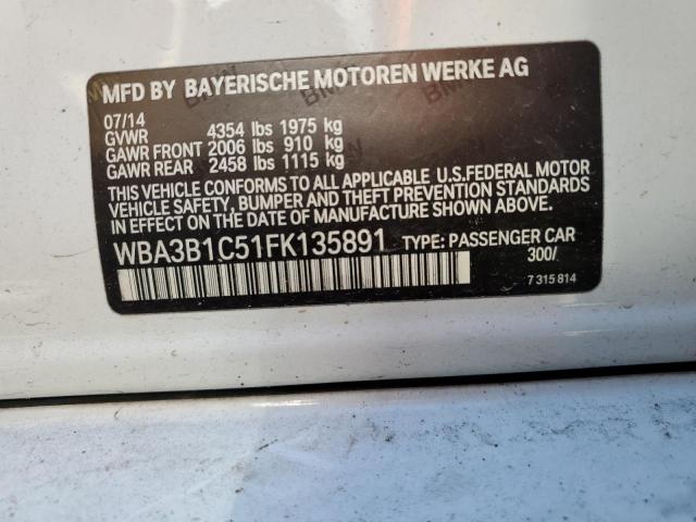 2015 BMW 320 I WBA3B1C51FK135891