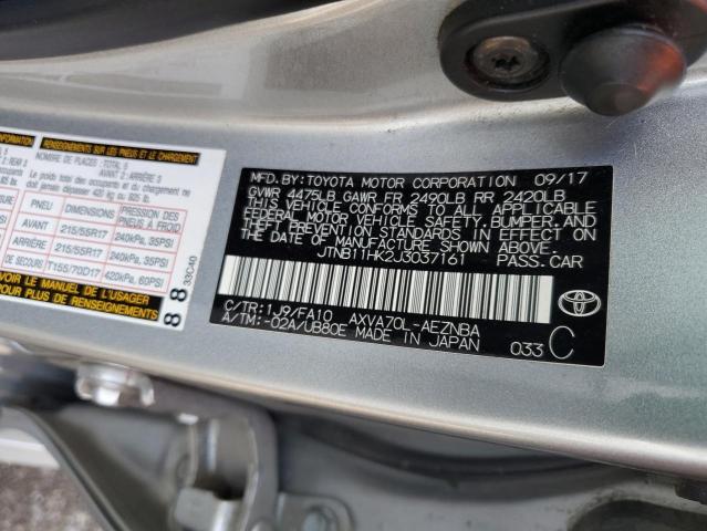 2018 TOYOTA CAMRY L - JTNB11HK2J3037161