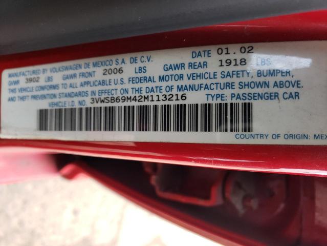 2002 Volkswagen Jetta Gls VIN: 3VWSB69M42M113216 Lot: 47431274