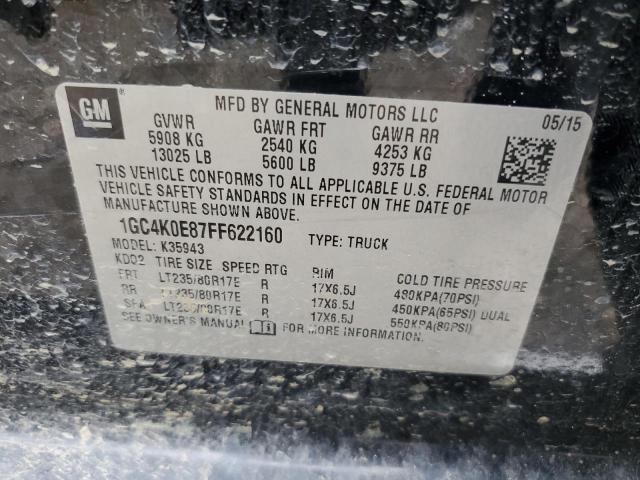 2015 Chevrolet Silverado K3500 Ltz VIN: 1GC4K0E87FF622160 Lot: 40465964