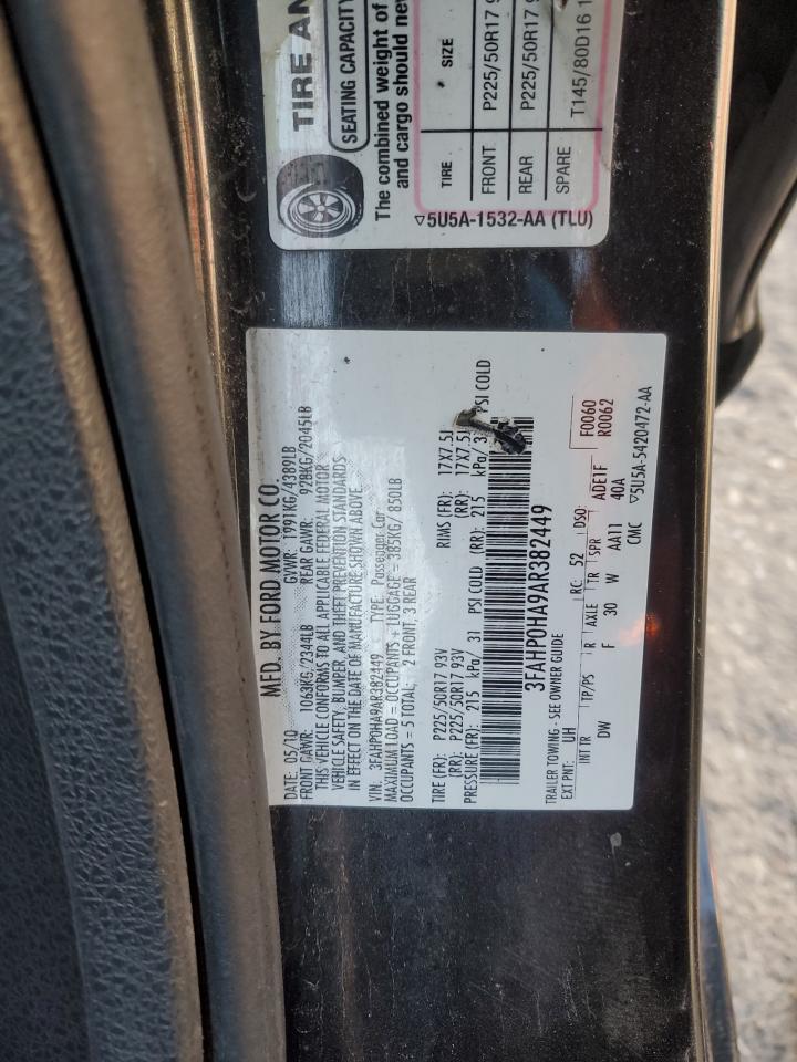 3FAHP0HA9AR382449 2010 Ford Fusion Se